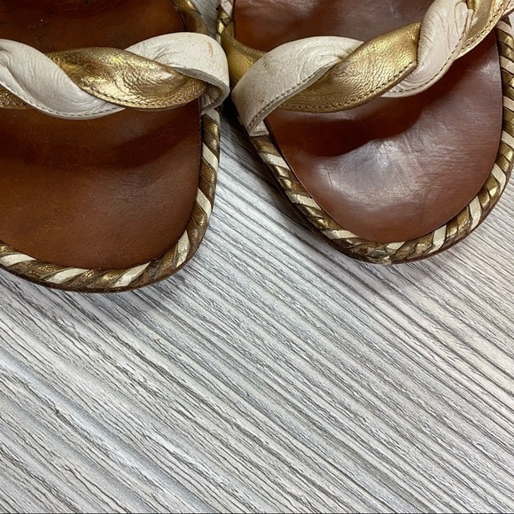 Vintage Bologna & Figli strappy twisted metallic chain designed sandals size 7 - Picture 12 of 12